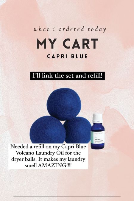 What I ordered today! I needed a refill on my Capri Blue Volcano Scent Laundry Oil for my dryer ball. It smells AMAZING! Makes my laundry smell so so good! 

#LTKSaleAlert #LTKHome #LTKFindsUnder50