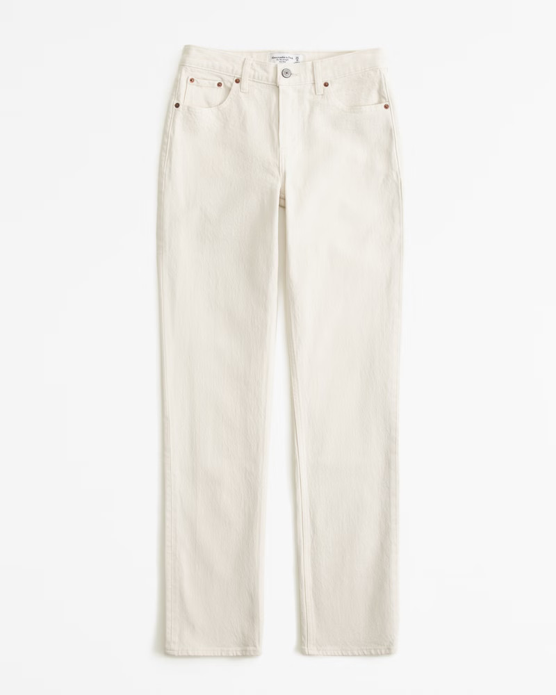 Curve Love Mid Rise 90s Straight Jean | Abercrombie & Fitch (US)