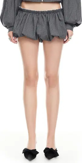 Eclipse Plaid Low Rise Bubble Hem Shorts | Nordstrom
