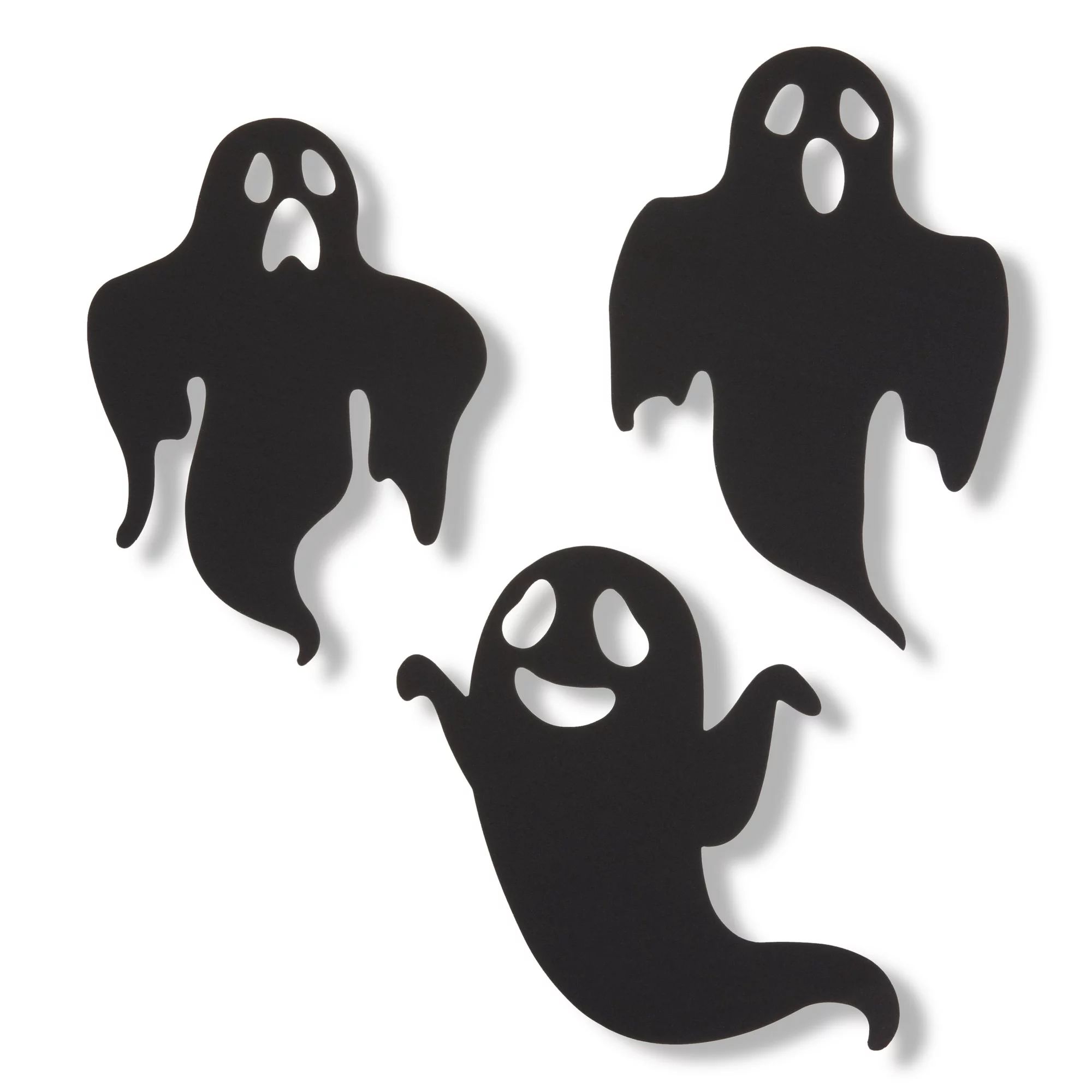 Halloween Black Ghost Paper Cutout Wall Decorations Indoor Decor, Adlut, 6" x 8.25", 12 Count, by... | Walmart (US)