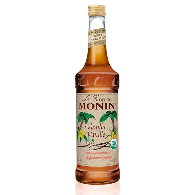 Monin - Organic Vanilla Syrup, Naturally Smooth Sweetness, Great for Coffee, Shakes, and Cocktail... | Amazon (US)
