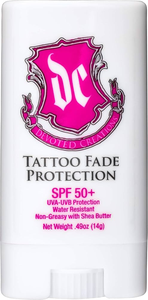 Devoted Creations Tattoo Fade Protection Stick with SPF 50+ UVA-UVB Protection, Water Resistant, ... | Amazon (US)
