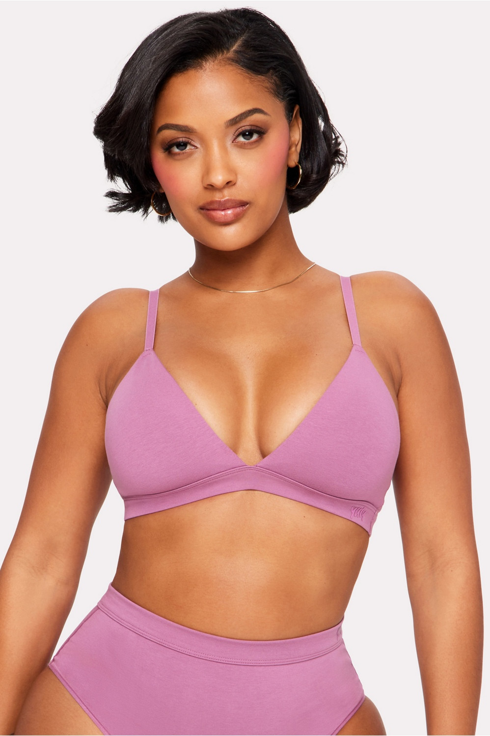 Soft Snug Cotton Triangle Bralette | Fabletics - North America