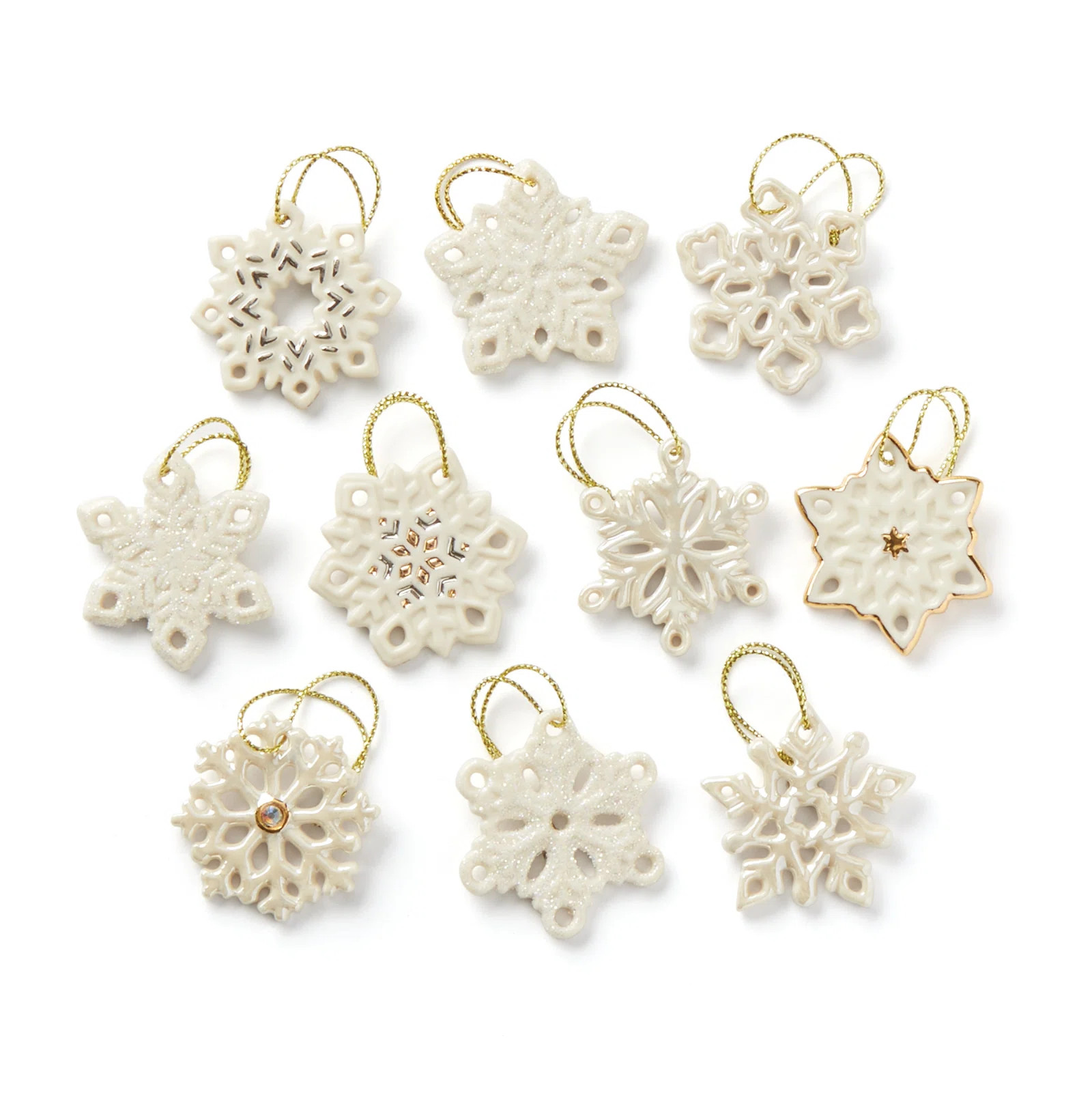 ORNAMENT TREES Snowflake 10 Piece Holiday Shaped Ornament Set | Wayfair North America