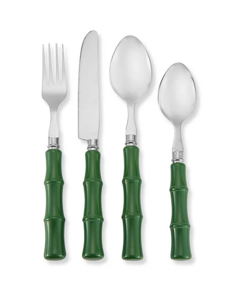 Bamboo Flatware, Green | The Avenue