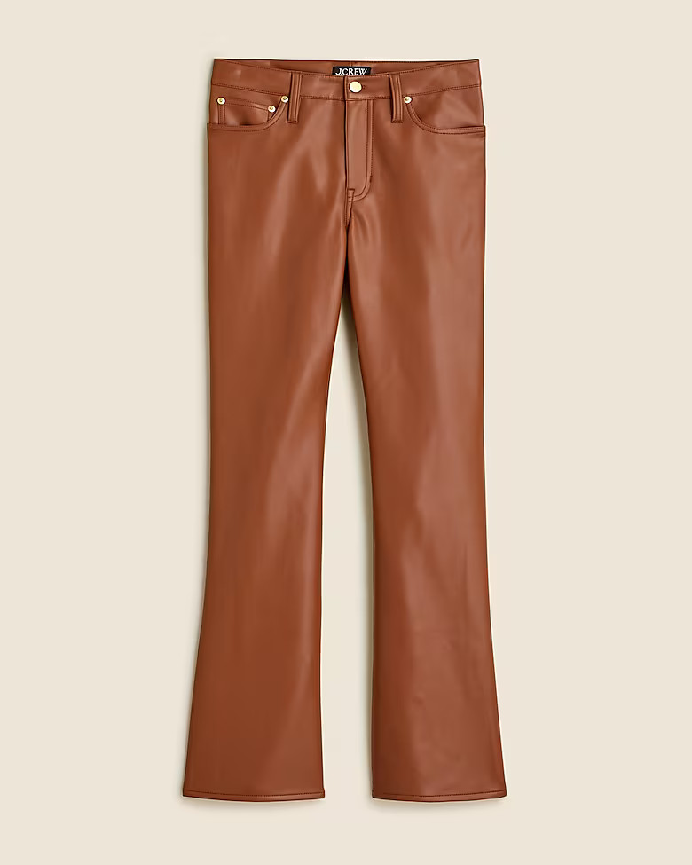 High-rise bootcut pant in faux leather | J. Crew US