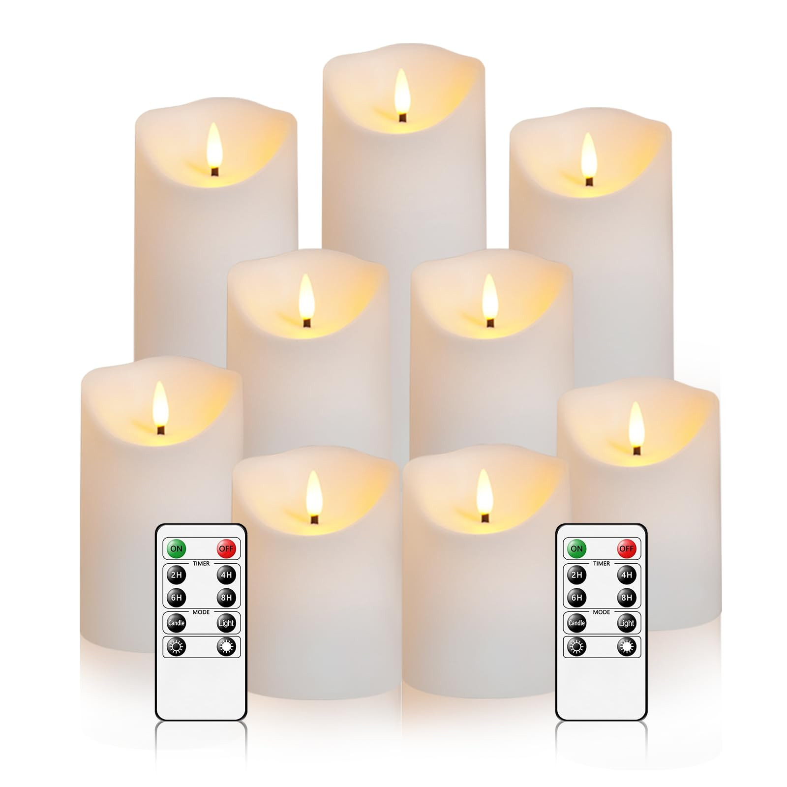 Flameless Candles with Remote, Battery Operated Flickering Flameless Candles, LED Candles with Ti... | Amazon (US)