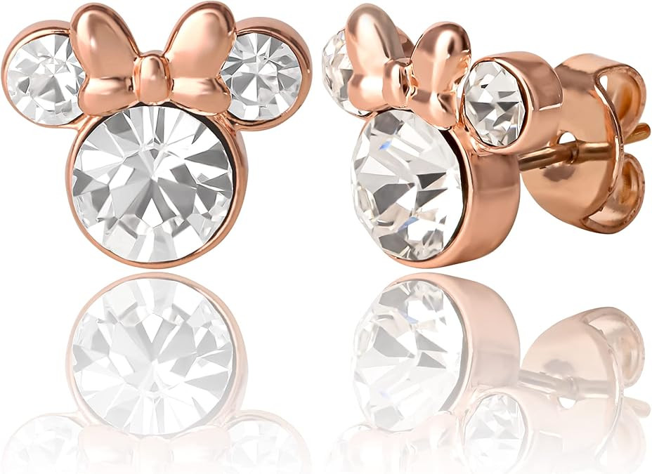 Disney Womens Minnie Mouse Birthstone Stud Earrings - Minnie Mouse Earrings - Birthstone Jewelry ... | Amazon (US)