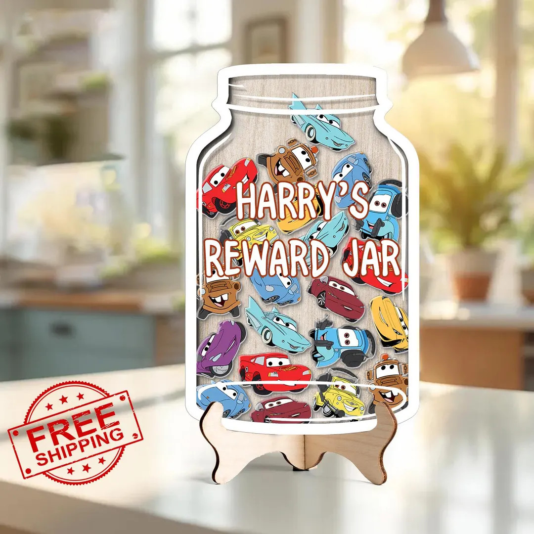 Personalized Disney Pixar Car Reward Jar, Lightning Mcqueen Reward Jar for Teacher, Classroom Dec... | Etsy (Global)