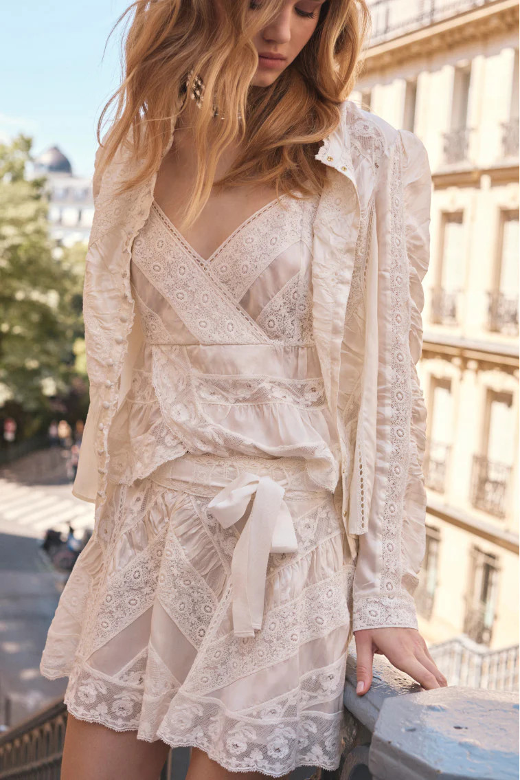 Shayda Lace Mini Skirt | LoveShackFancy