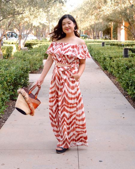Love this crop top and wide leg pant set! Bonus, it’s on super sale and comes in other prints/colors as well! 🧡 Fit note, the pants run about a whole size large so size down accordingly! If you live the print, they also have it in tons of other styles! ❤️

#LTKcurves #LTKsalealert