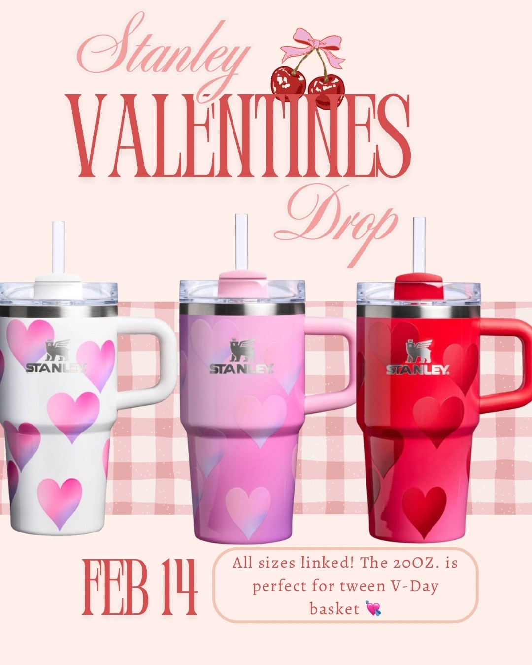 Stanley Valentine’s Day drop is LIVE 💕 Target did not miss with these heart designs. All sizes linked — the 20oz is perfect for tween V-Day baskets 💘

#LTKGiftGuide #LTKHoliday #LTKFindsUnder50