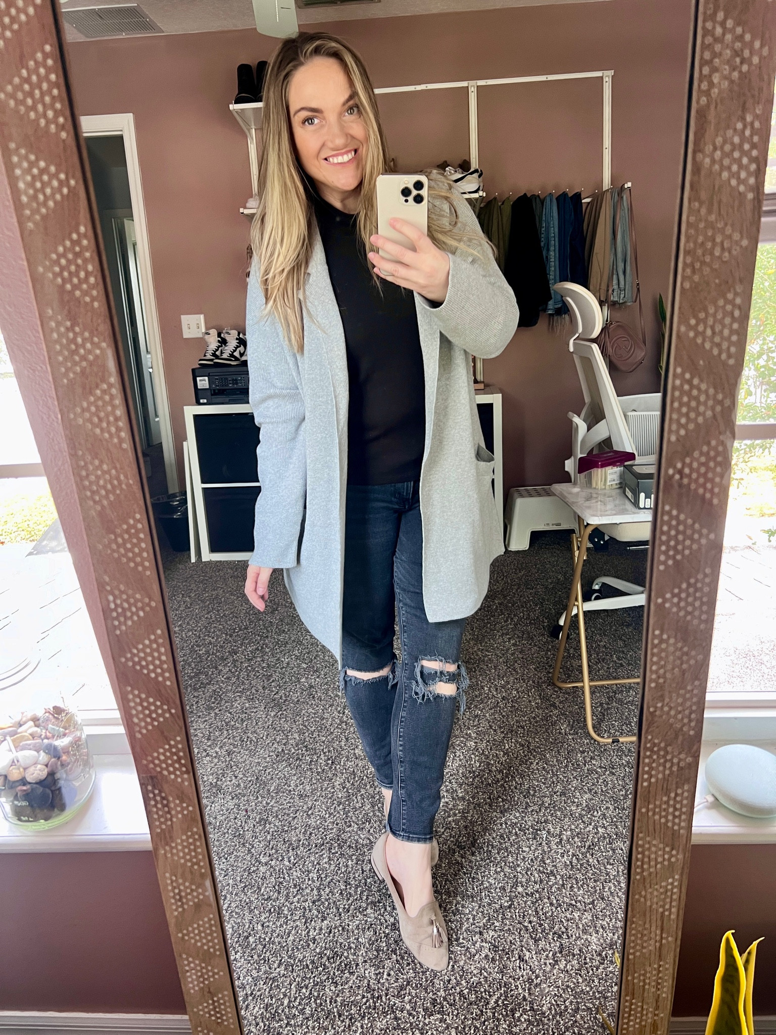 Loving basics lately! Wearing Ann Taylor Loft cardigan and Rachel Zoe top with Abercrombie jeans and Dolce Vita loafers 

#LTKmidsize #LTKfindsunder50 #LTKMostLoved