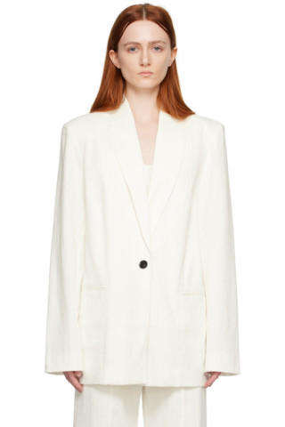 White Manon Blazer | SSENSE