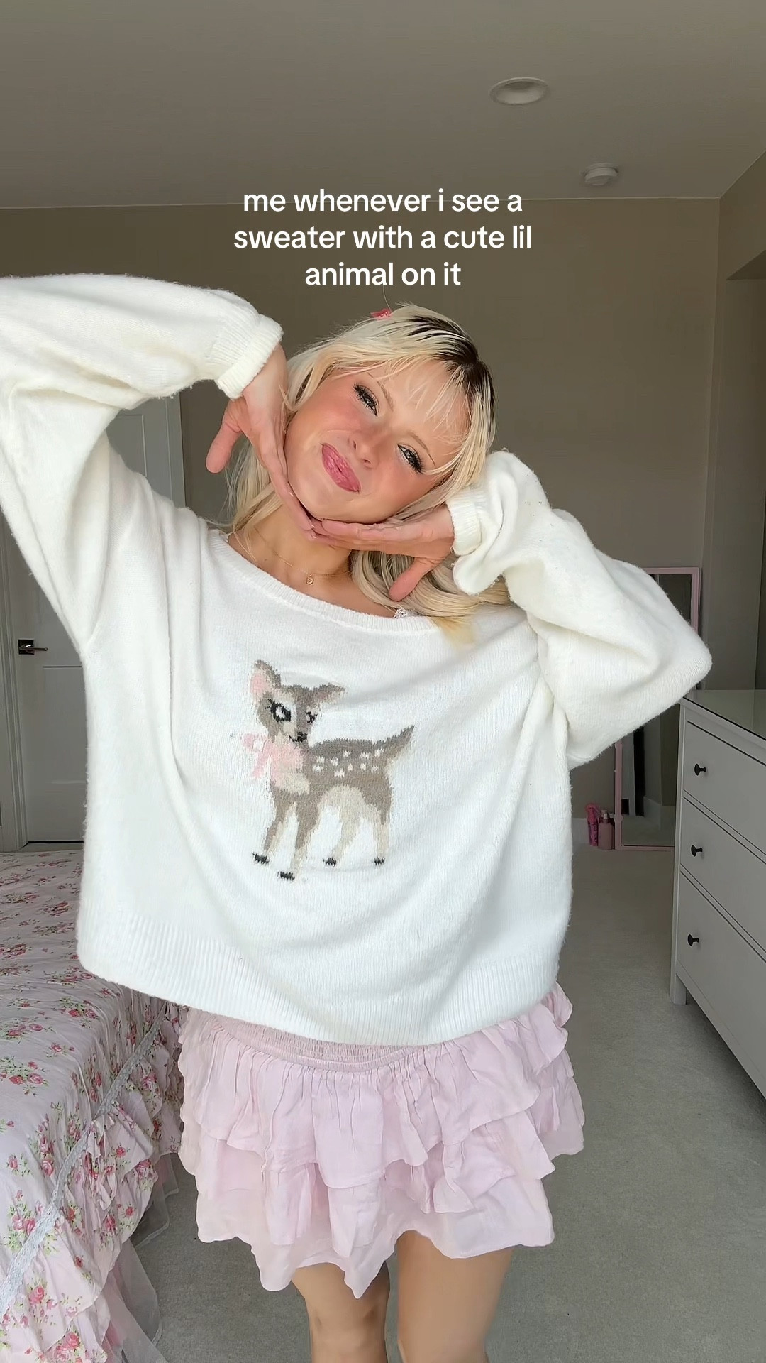 obsessed with this girly & spring outfit from hollister 🌸

wearing a size small in both!

spring outfits, spring tops, spring sweater, spring skirt, ruffle skirt, mini skirt, light pink, off the shoulder sweater, girly, girly outfit ideas, coquette, dollette, shabby chic, spring fashion, hollister sweater, hollister skirt, animal sweater, deer sweater, cute outfit ideas

#LTKFindsUnder50 #LTKStyleTip #LTKSeasonal