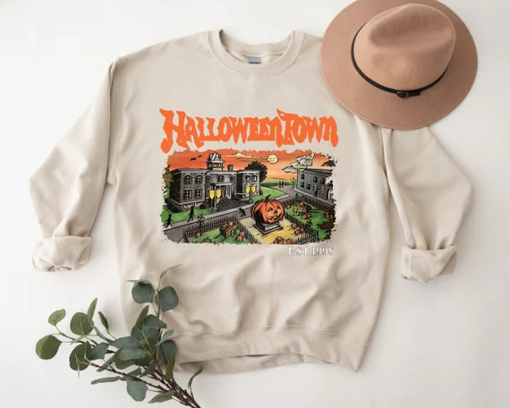 Halloweentown Sweatshirt and Hoodie, Halloweentown and Chill Crewneck, Pumpkin Sweatshirt, Hallow... | Etsy (US)