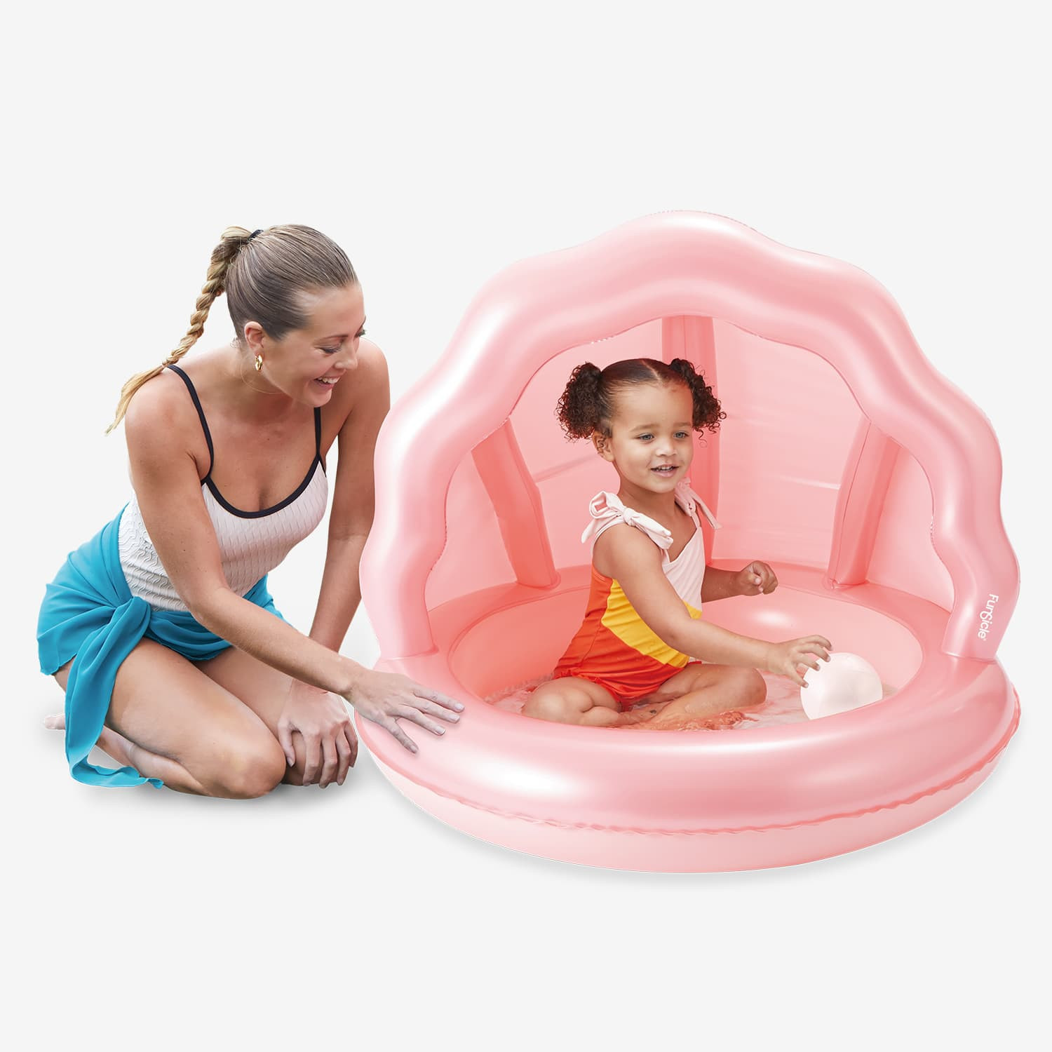 Funsicle Cutie Clam Cove Shaded Inflatable Kids Pool 40-in x 33-in one_size | K91048000 | Lowe's