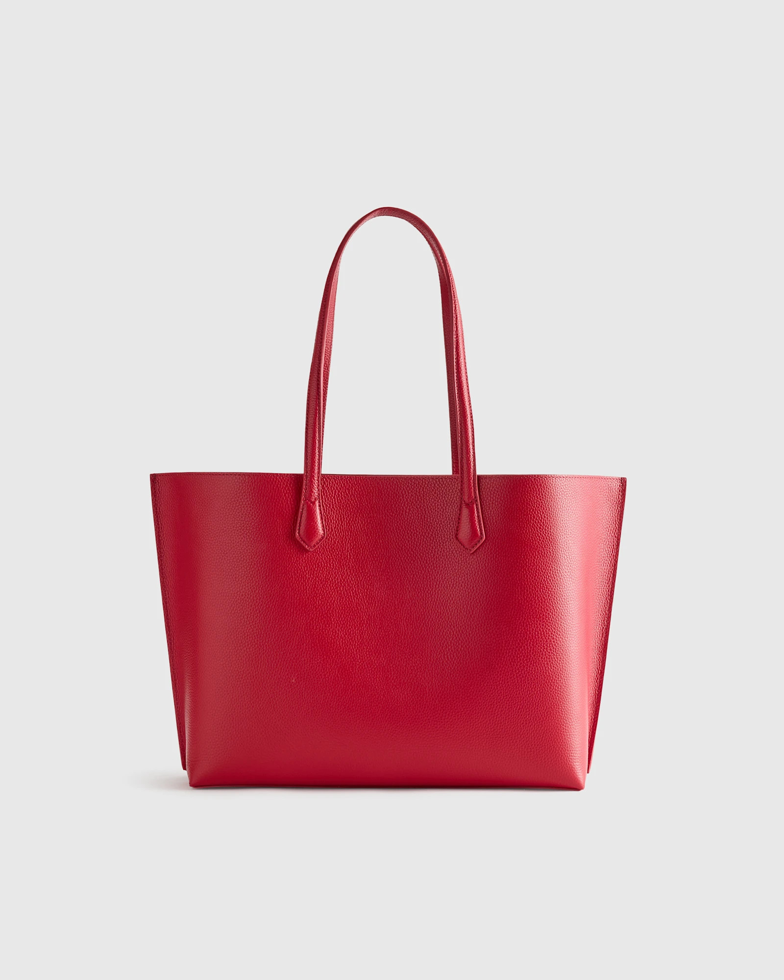 Quince | Women's Italian Leather Triple Compartment Shopper Tote in Cognac | Quince