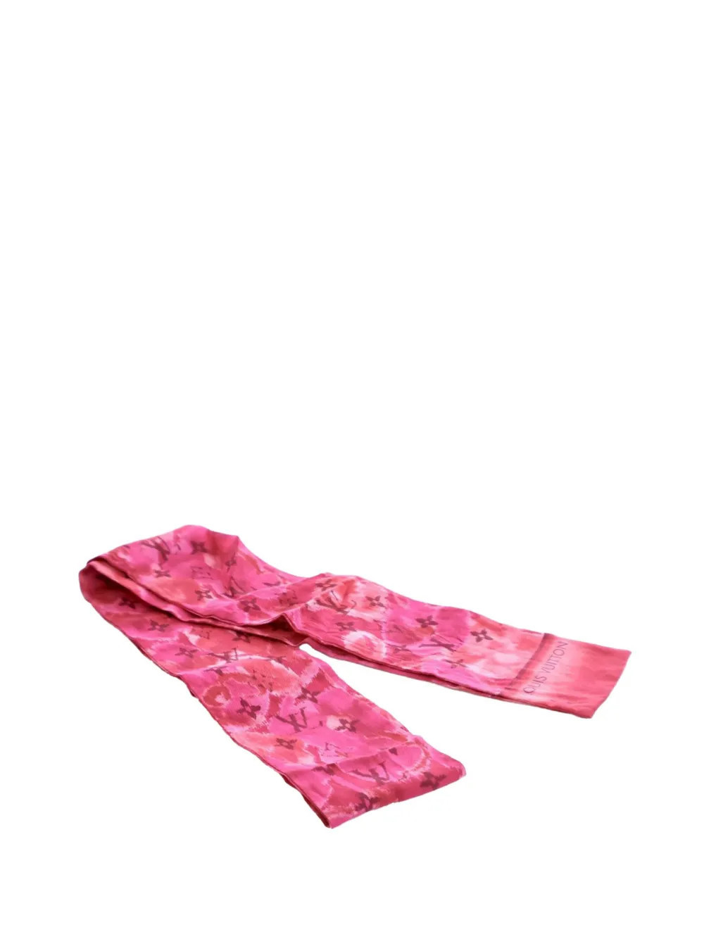 Louis Vuitton Pre-Owned 20th Century Monogram Silk Ikat Summer Bandeau Scarf scarves - Pink | Farfetch Global