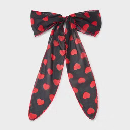 Scallop Trim Heart Bow Hair Barrette - A New Day™ Pink | Target