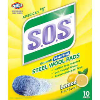 Lemon Fresh Scent Steel Wool Soap Scouring Pads (10-Pack) | The Home Depot