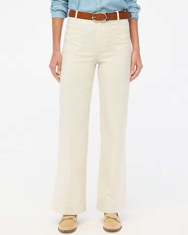 Lizzie high-rise patch-pocket wide-leg pant | J.Crew Factory