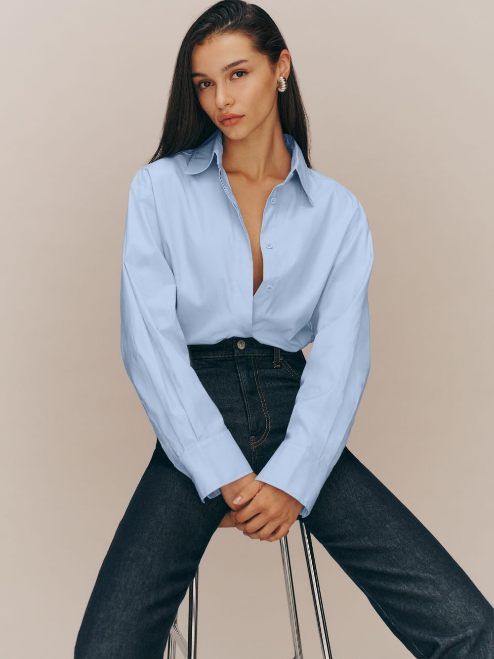 Andy Oversized Shirt | Reformation (Global)