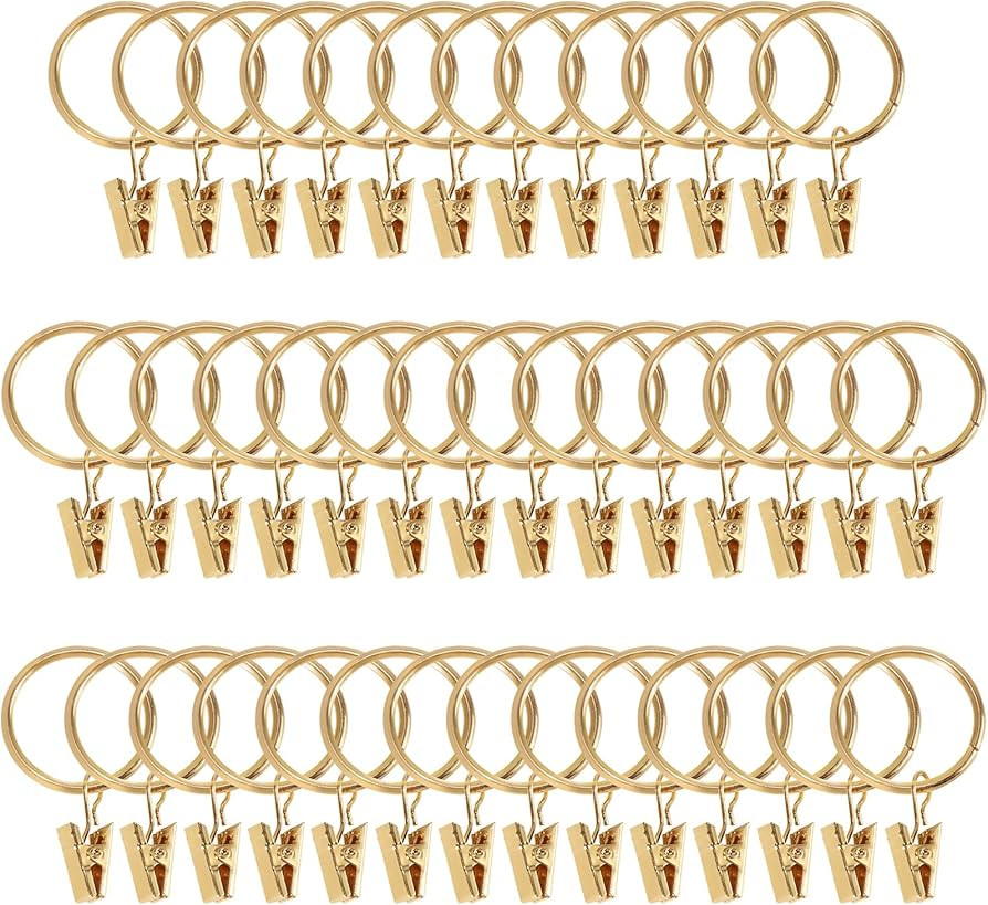 40 Pack Rings Curtain Clips Rustproof Metal Window Drapery Clip Vintage Heavy Duty Eyelet Curtain... | Amazon (US)