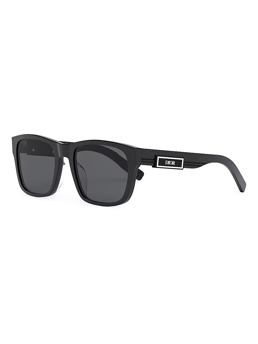 Men's DiorB23 S2F 58MM Square Sunglasses - Black | Saks Fifth Avenue