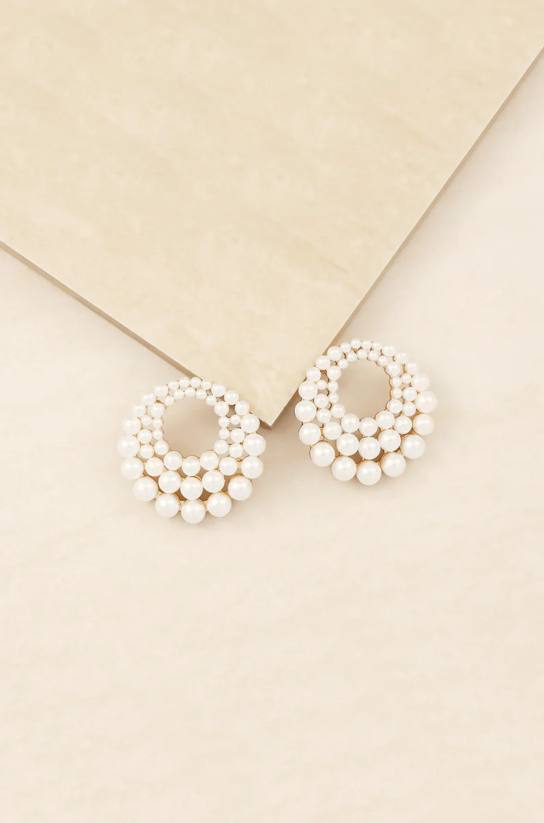 Blushing Pearl 18k Gold Plated Earrings | Ettika