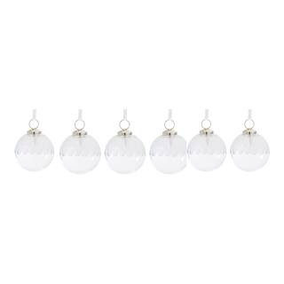 6ct. 3" Etched Clear Glass Ball Ornament By Melrose | Michaels® | Michaels Stores