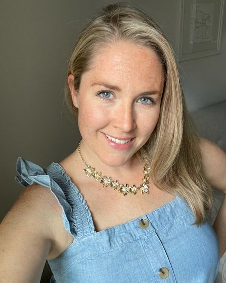 The J.Crew Factory Sale is the thing I wait for every year! It’s the best thing there is! Grabbed this sweet little Chambray top and adorable flower necklace! The necklace has since sold out but I found a similar option for you! 💗🎀

#LTKstyletip #LTKSeasonal #LTKfit