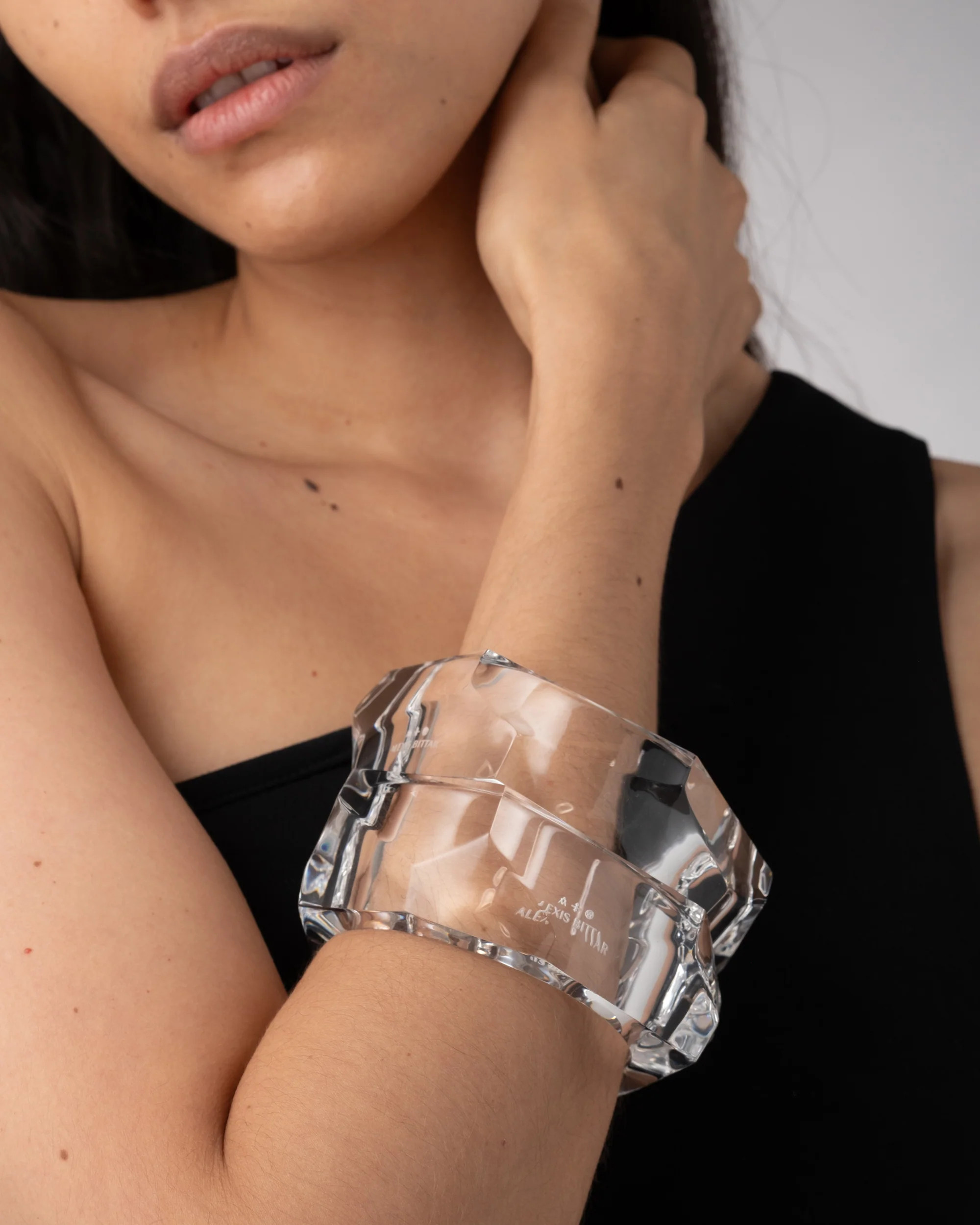 Lucite Wide Faceted Bangle Bracelet | ALEXIS BITTAR | Alexis Bittar