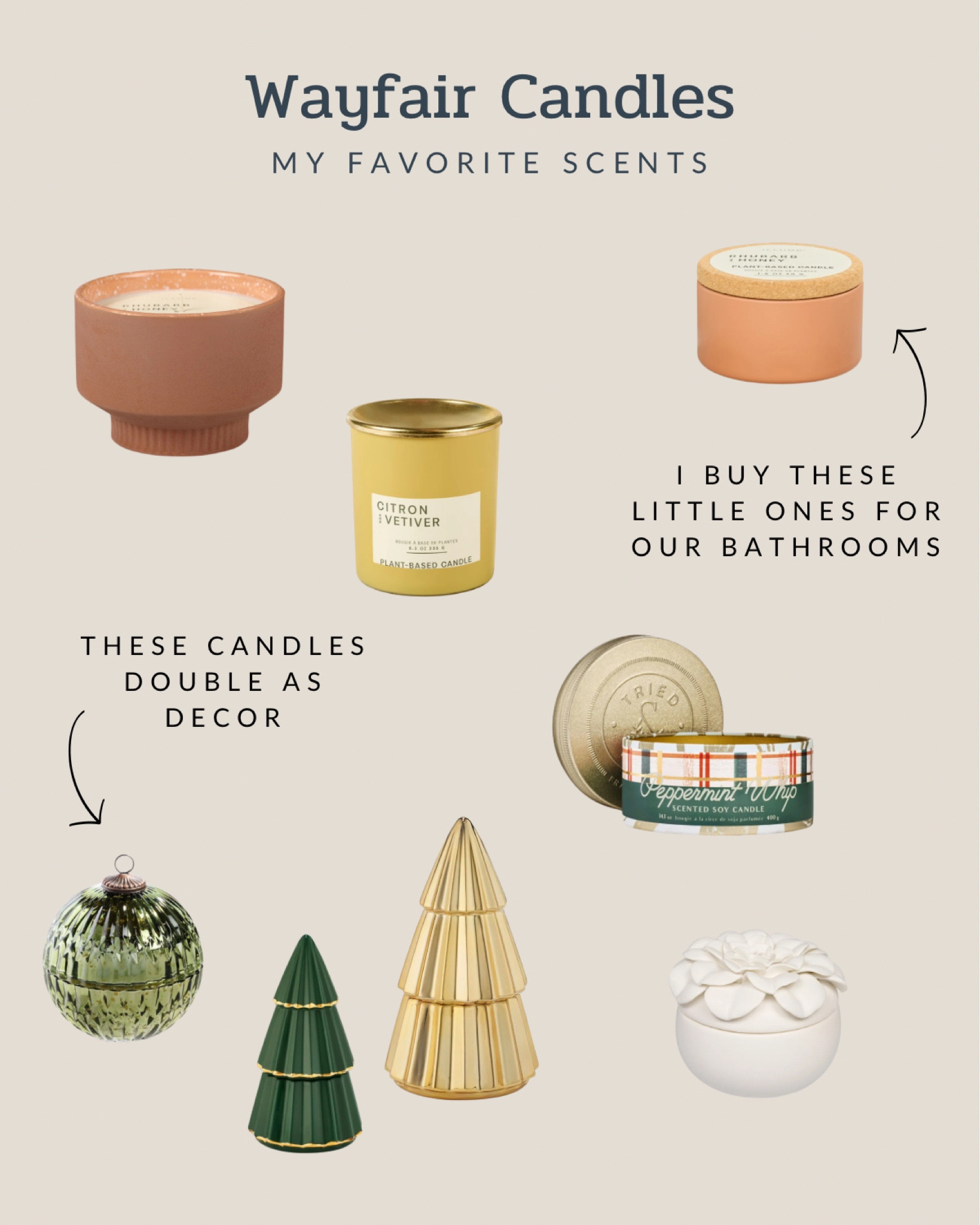 I buy so many of my candles from @Wayfair and these are some of my favorite scents. From my everyday fragrances to new ones I just picked up for the holidays, they have everything! Plus, you can stock up during their Black Friday sale with up to 80% off and free shipping. #wayfair #wayfairpartner

#LTKFindsUnder50 #LTKHoliday #LTKSaleAlert
