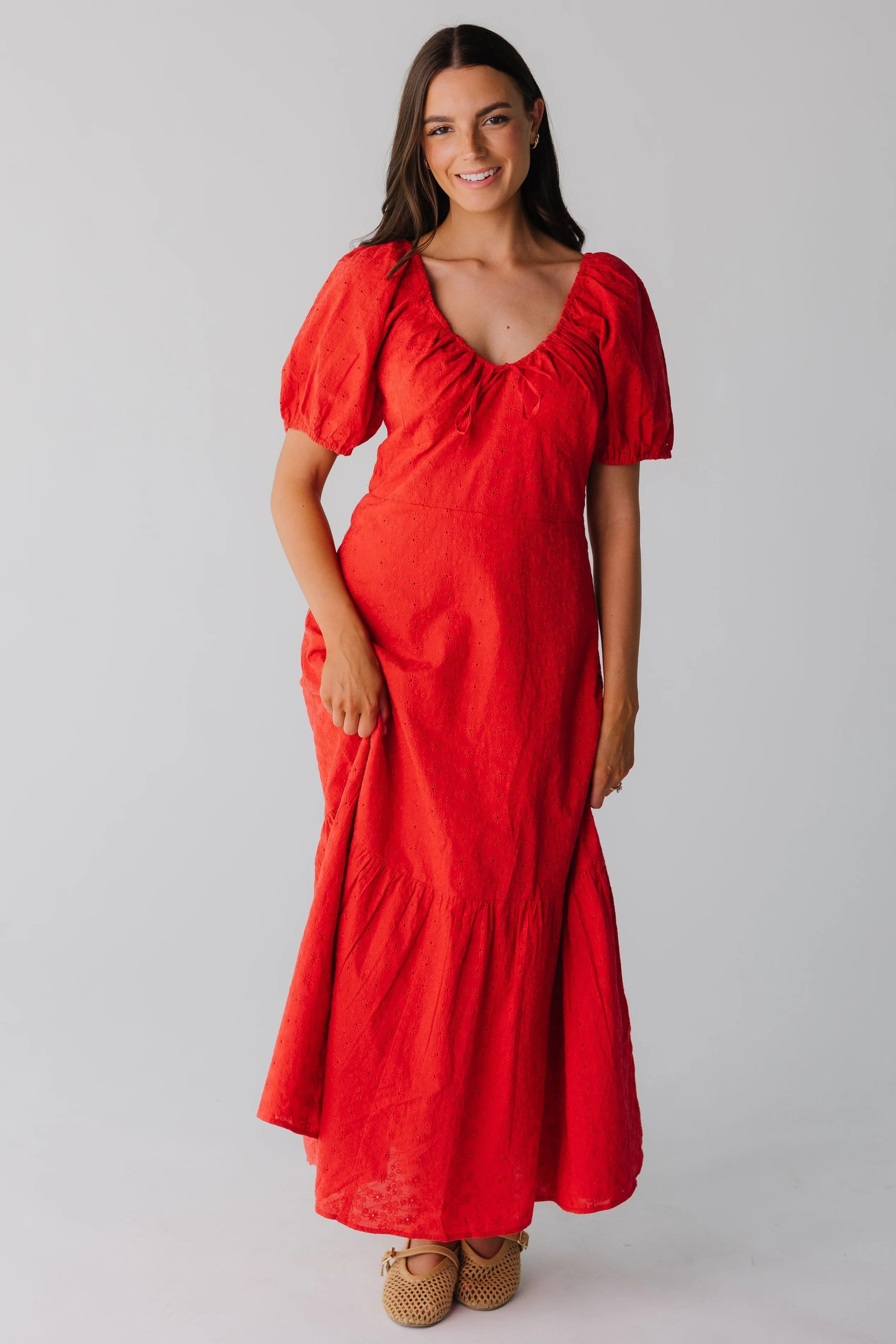 Citrus Alba Eyelet Midi Dress | Called To Surf