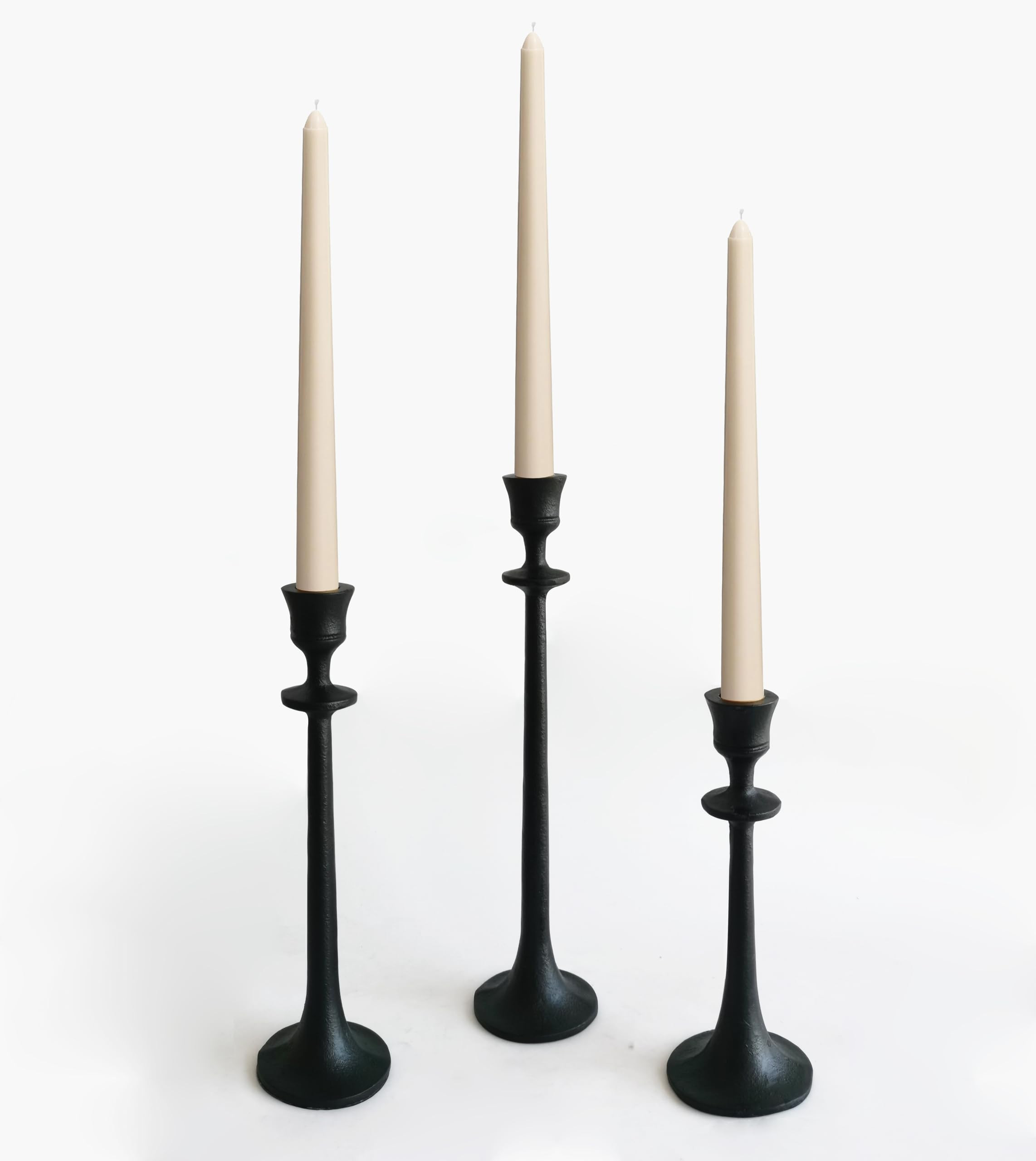 Iron Taper Candle Holder - Set of 3 Decorative Candle Stand - Candlestick Holder for Wedding, Din... | Amazon (US)