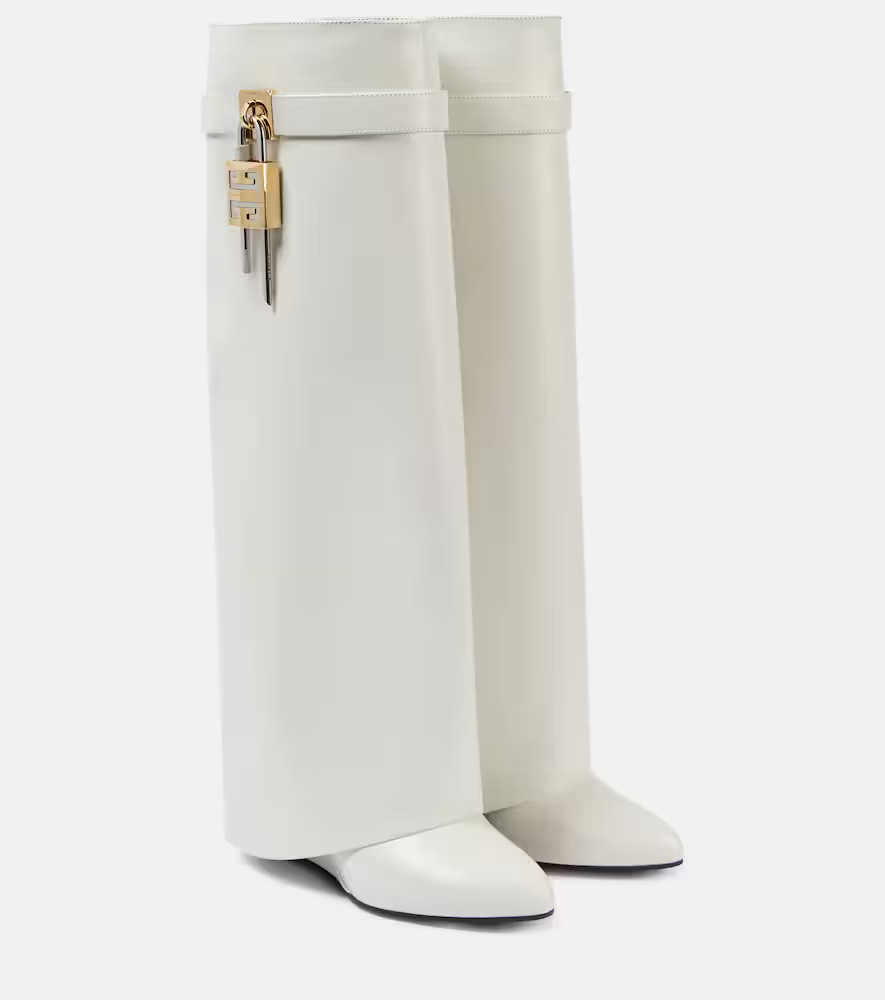 Givenchy Shark Lock leather knee-high boots | Mytheresa (US/CA)