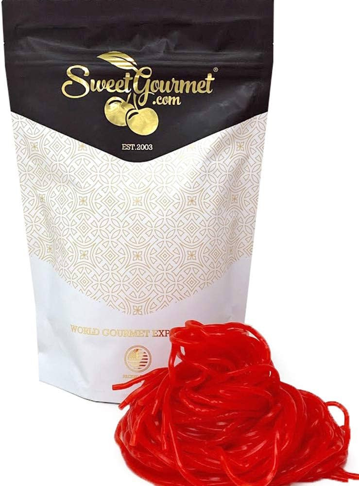 SweetGourmet Strawberry Dutch Licorice Laces | Bulk Candy | 1 Pound | Amazon (US)