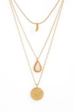 Engraved Pendant Necklace Set | Nordstrom