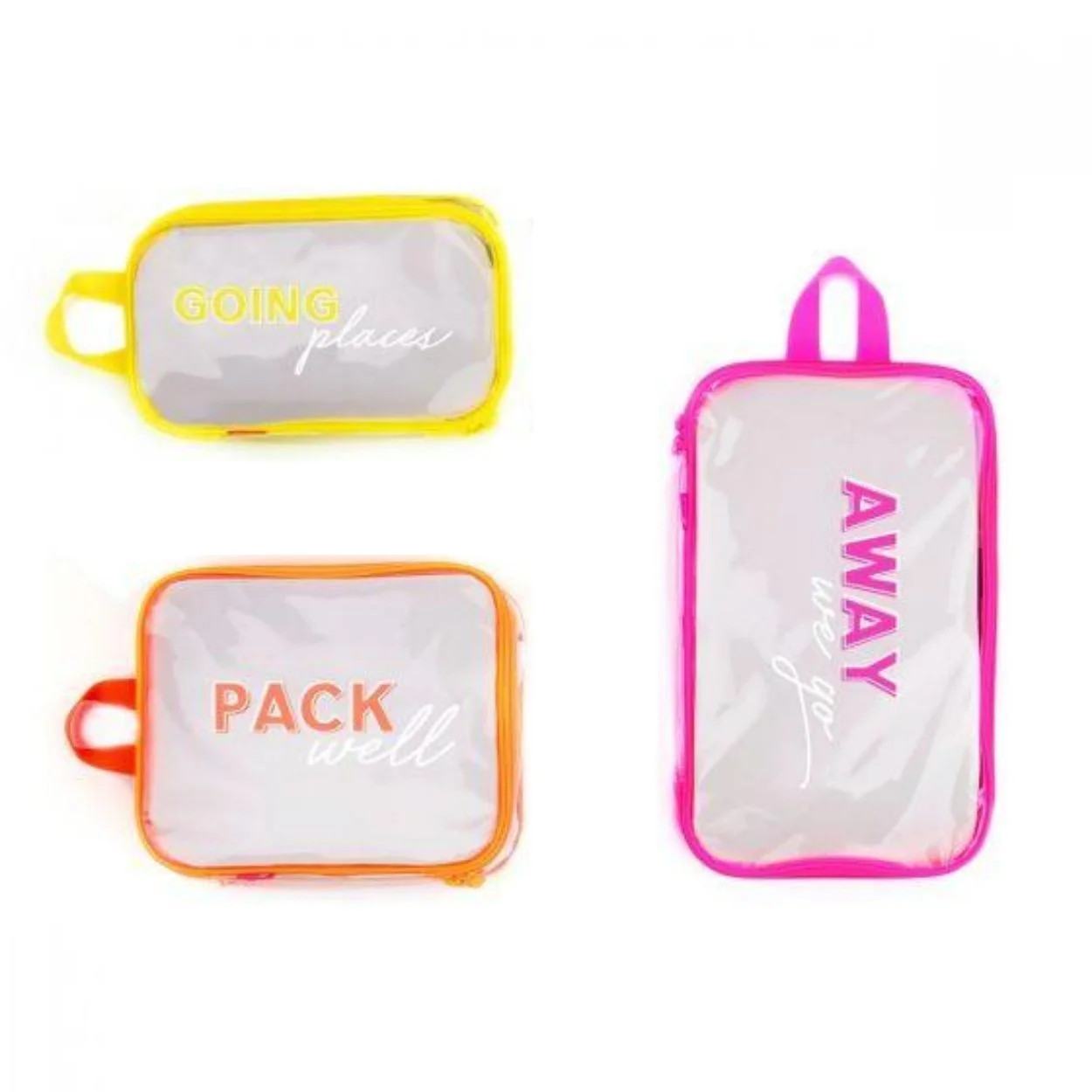 Miamica Travel Packing Cubes Set of 3 - Neon Clear | Walmart (US)