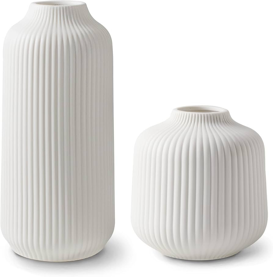 Ceramic Vases in Nordic Style, Modern Vase Deco for Pampas Grass, Boho Deco for Windowsill, Vases... | Amazon (US)