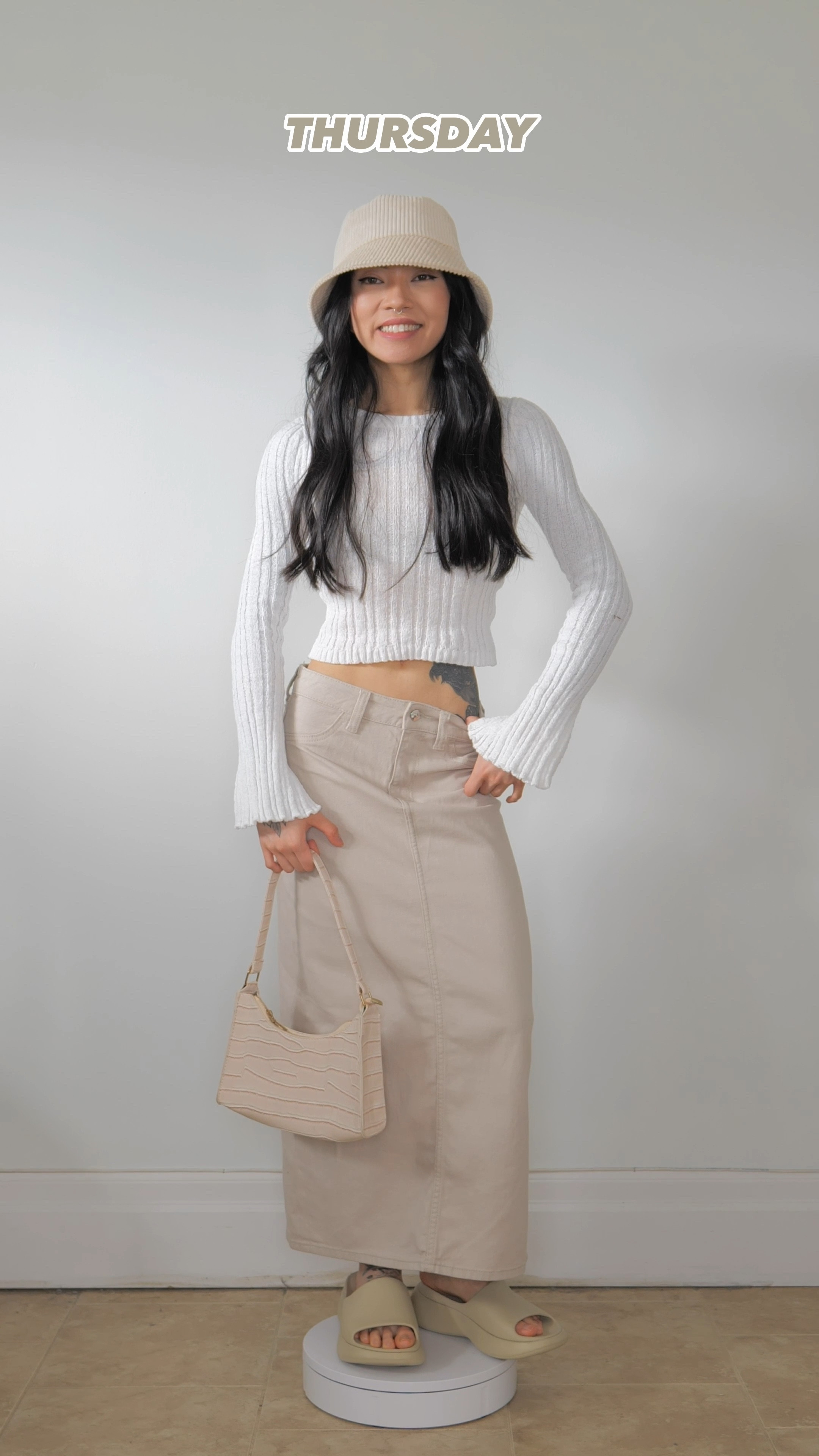 Some outfits I wore this week! 🤎🤍

Outfit 1:
Bralette: Garage
Skirt: Dynamite
Cardigan: thrifted 
Glasses: waveyewear 
Shoes: TIJN

Outfit 2: 
Shirt: H&M
Pants: SheIn
Belt: Aritzia
Glasses: Vakenelli 
Bag: romwe 
Shoes: TIJN

Outfit 3:
Bralette: Oak + Fort
Blazer: Jones New York
Pants: H&M 
Bag: Dose
Glasses: Elton John
Shoes: TIJN

Outfit 4
Top + skirt: H&M
Bag + hat: Shein
Shoes: Zara 

Outfit 5
Shirt dress: h&m
Bag + shoes: romwe
Glasses: Vakenelli 


#LTKstyletip #LTKsalealert #LTKunder50