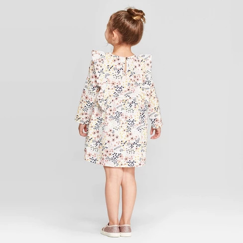 Toddler Girls' Long Sleeve Floral Ruffle Dress - art class™ | Target
