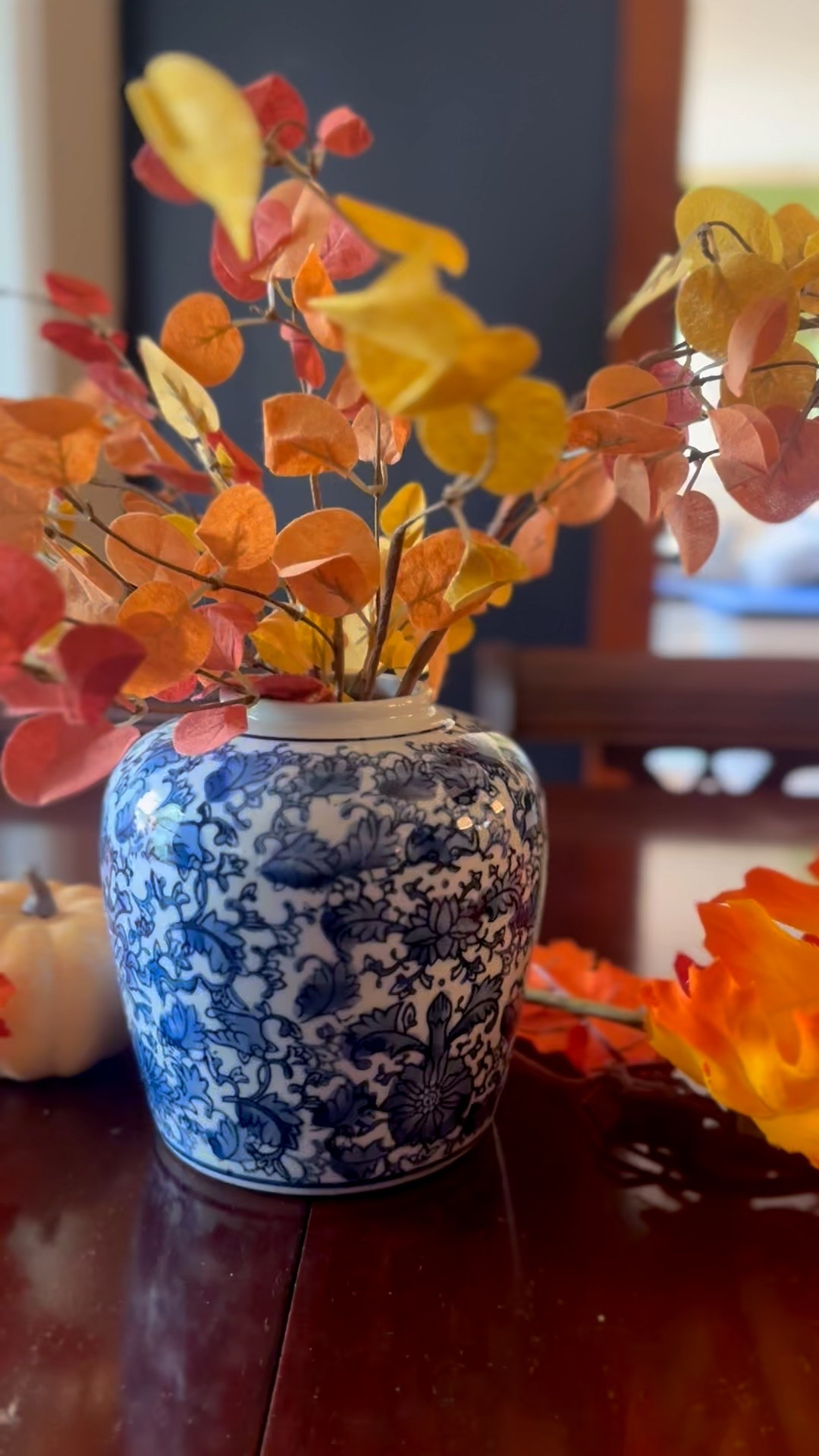 Fall decor // fall stems // fall floral // home decor // Amazon finds // Amazon home // blue and white // ginger jar // grandmillenial fall // traditional style 

#LTKHome #LTKFindsUnder50 #LTKSeasonal