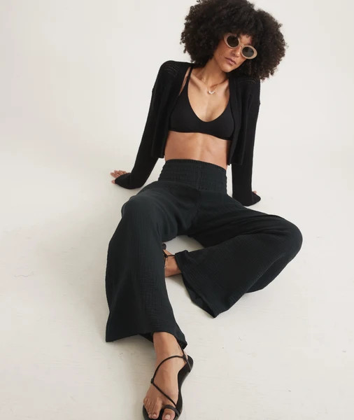 Sophia Double Cloth Palazzo Pant | Marine Layer