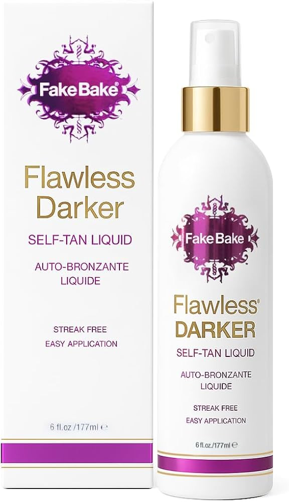 Fake Bake Flawless Darker Self-Tanning Liquid Streak-Free, Long-Lasting Natural Glow For All Skin... | Amazon (US)