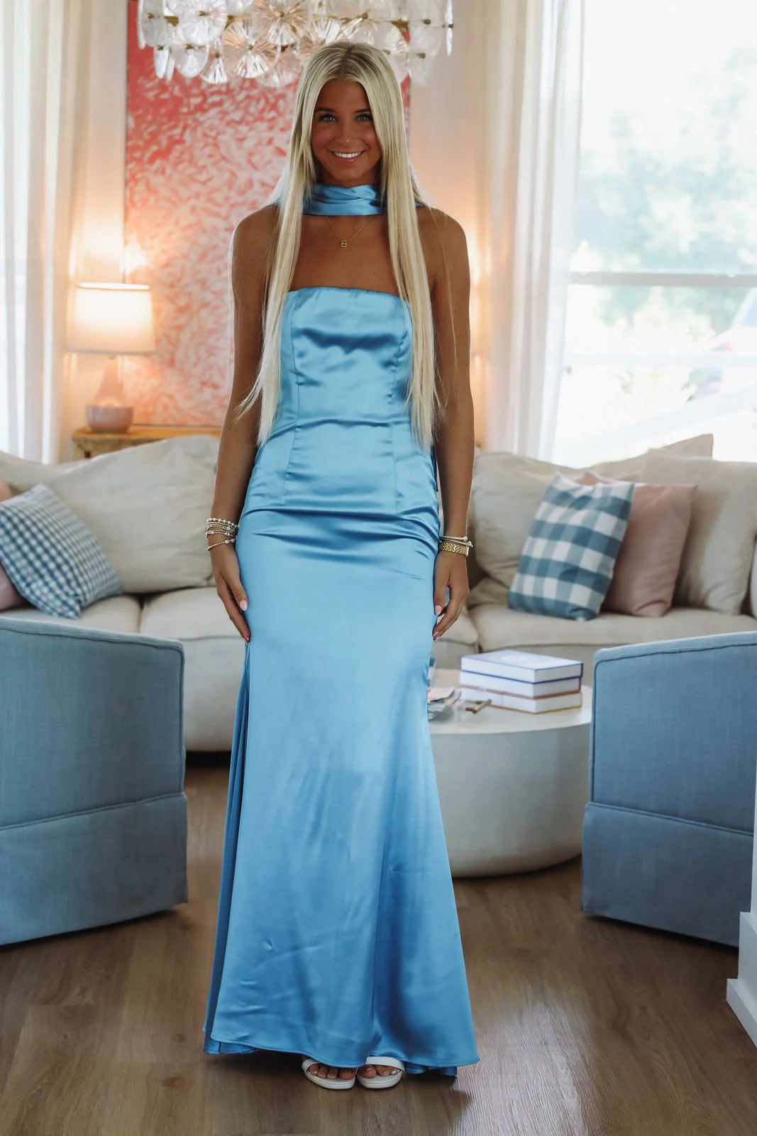 East End Elegance Maxi Dress - Blue | Hazel and Olive