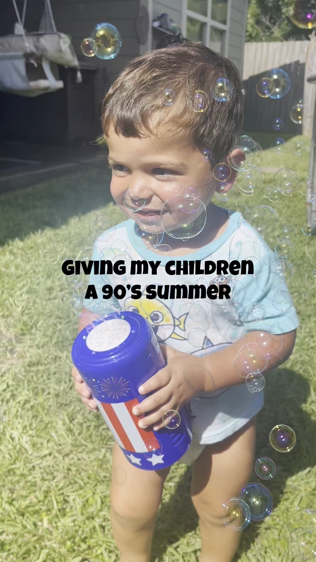 Giving my kids a 90s summer filled with love, laughs, and bubbles. 
This bubble machine is the best. 

🎆 Blasts thousands of bubbles per minute — instant hit for outdoor parties
🫧 Comes with batteries + solution — just turn it on and go
🇺🇸 Patriotic red, white & blue design — makes a festive decor piece too
💥 Long-lasting bubble time (over an hour per fill)
🧼 Exceeds USA & EU toy safety standards
#fourthofjuly #bubbles #toddlertoys 
Fourth of July essentials, bubble machine, toddler toys, toddler essentials 

#LTKSummerEdit #LTKSeasonal #LTKKids