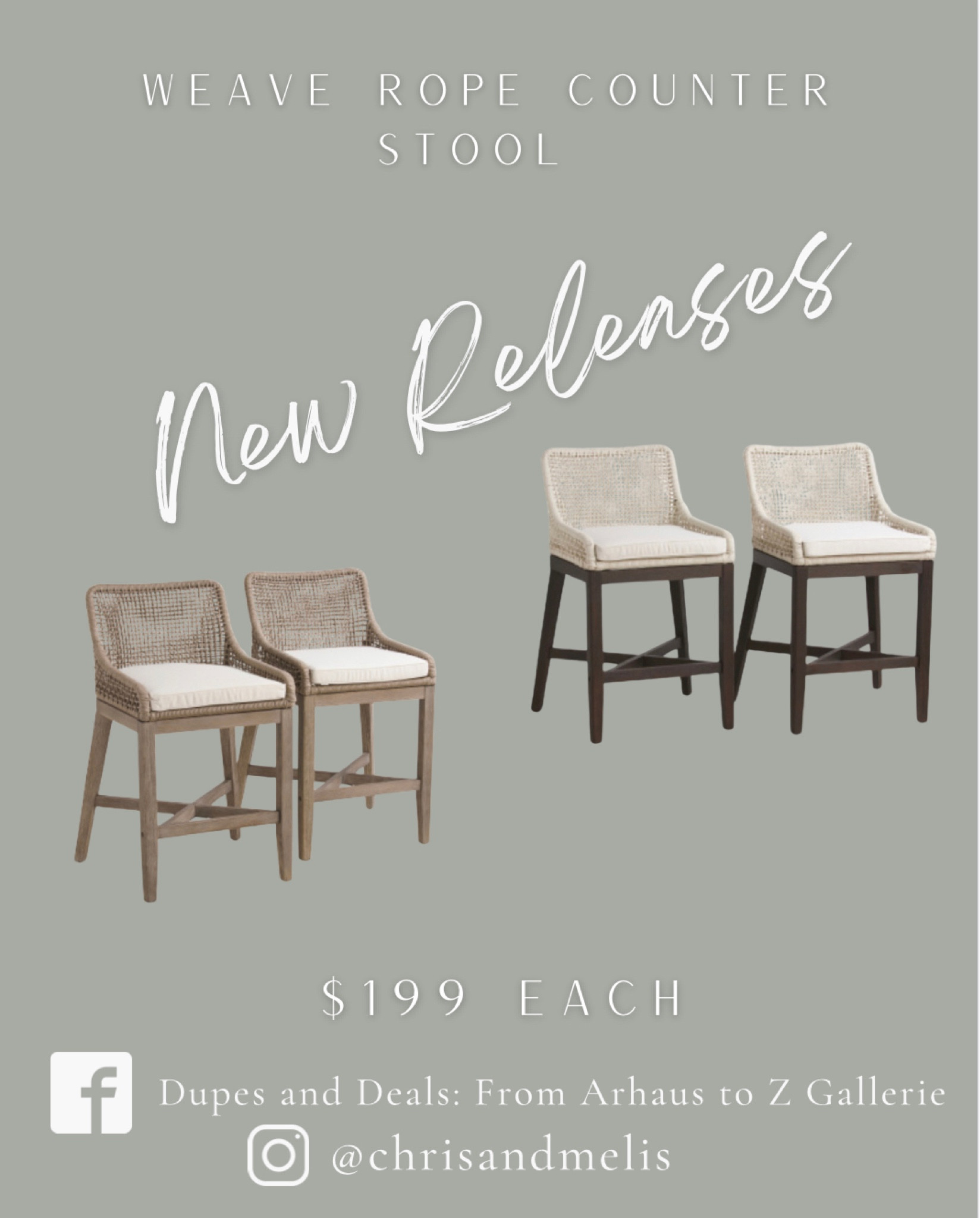 Two new color releases for the super popular crossweave counter stools! 

#LTKhome #LTKsalealert