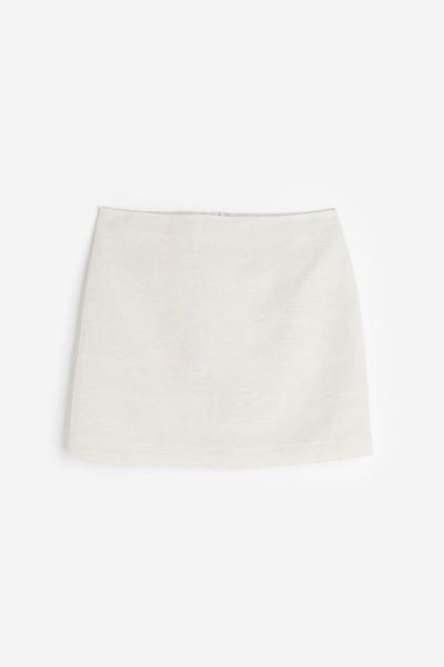 Linen-blend Mini Skirt | H&M (US + CA)